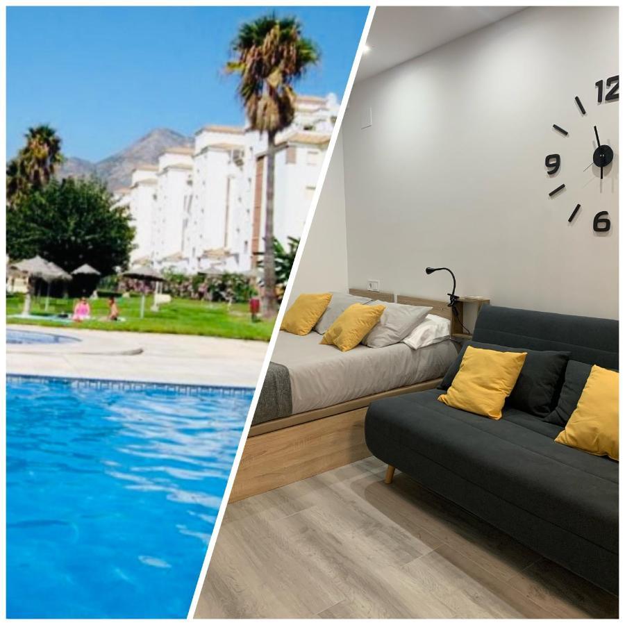 Precioso Estudio Frente Al Mar Con Piscina Benalmádena Kültér fotó